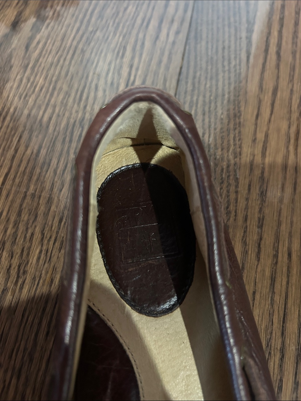 Frye Brown Leather Regina Moccasin flat loafer shoes6.5 - Picture 5 of 7